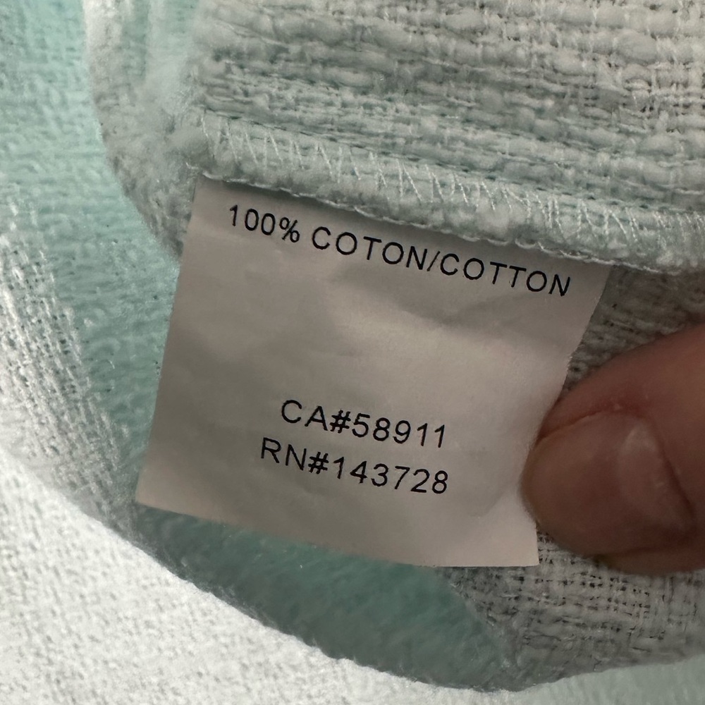 Tribal Jeans Mint Blue textured 100% cotton shirt/jacket.  Size small, $40 - Picture 3 of 4